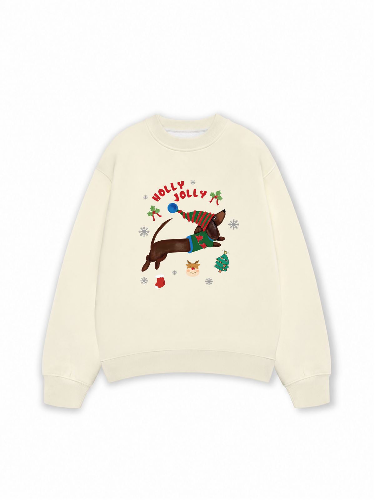 Áo Sweater Nỉ Hai Da Holy Jolly Cute Puppy