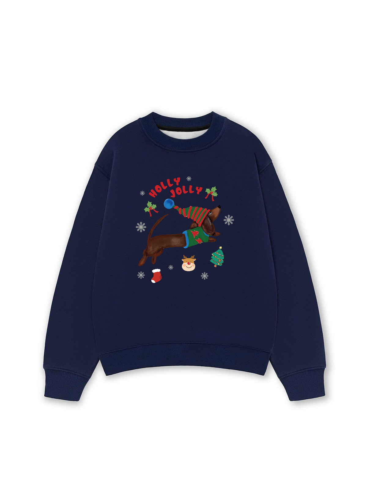 Áo Sweater Nỉ Hai Da Holy Jolly Cute Puppy