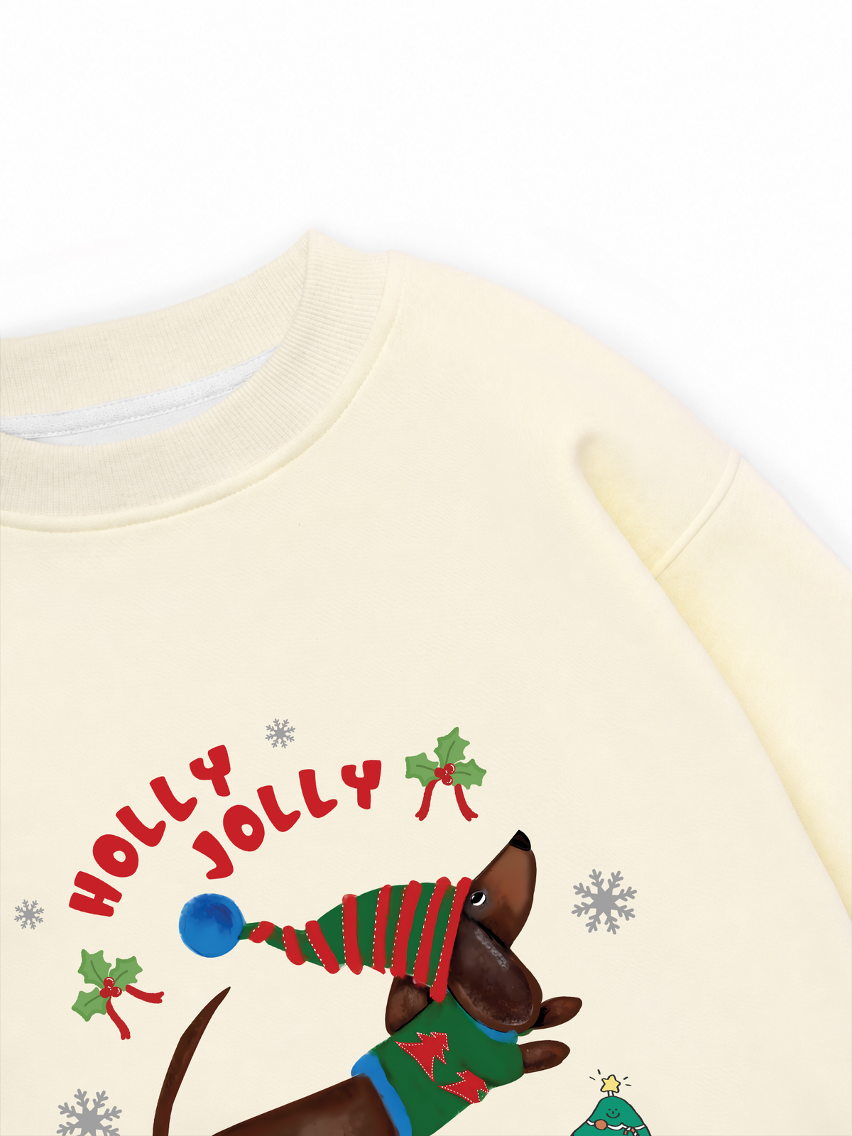 Áo Sweater Nỉ Hai Da Holy Jolly Cute Puppy