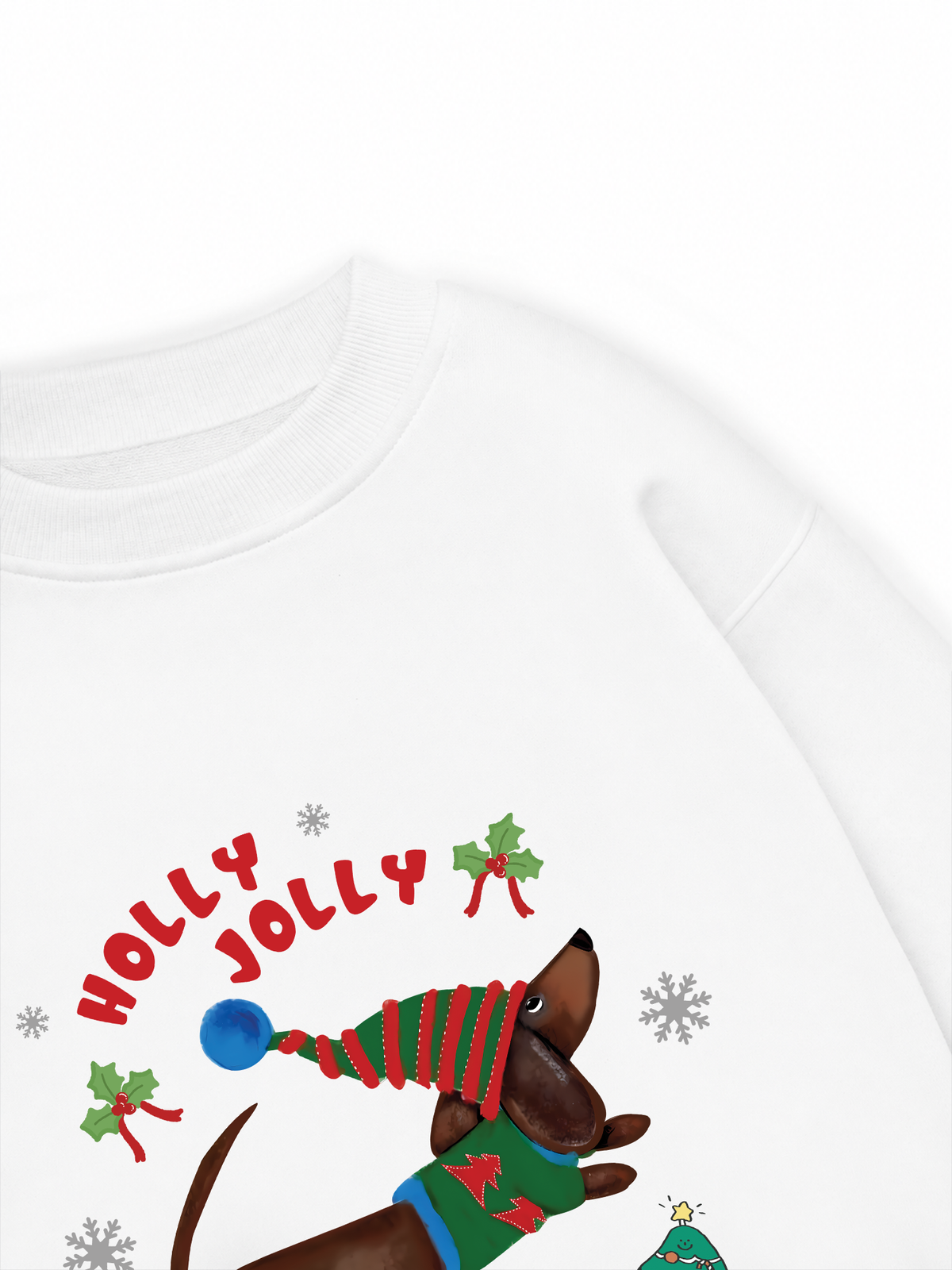 Áo Sweater Nỉ Hai Da Holy Jolly Cute Puppy