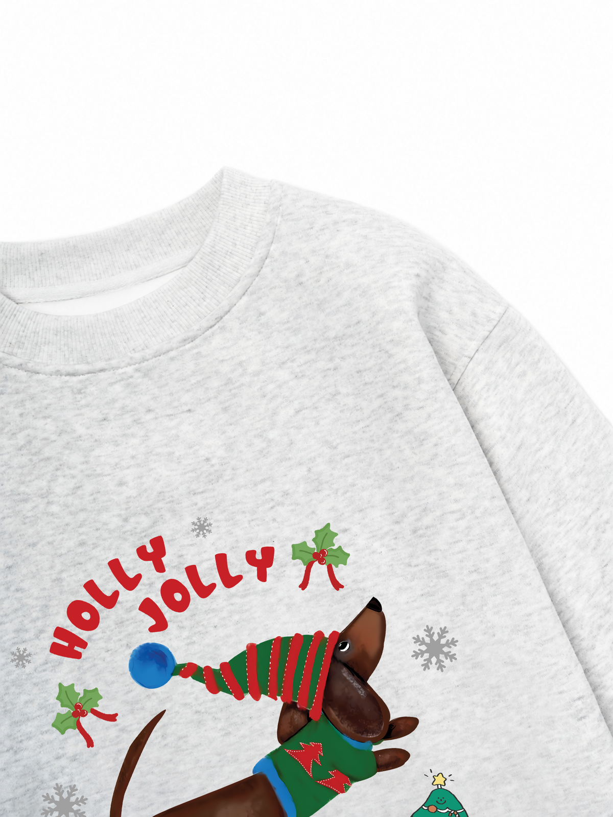 Áo Sweater Nỉ Hai Da Holy Jolly Cute Puppy