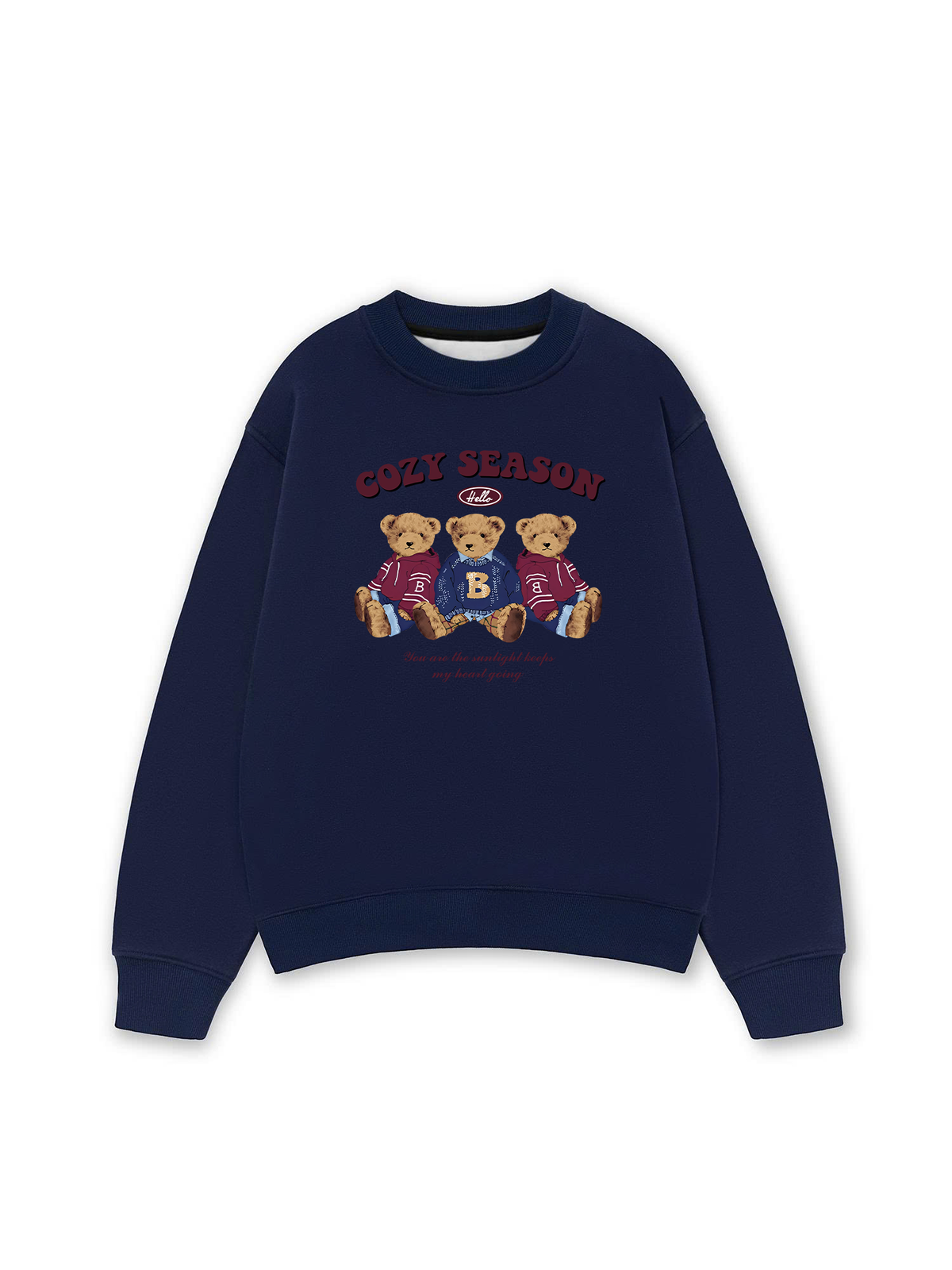 Áo Sweater Nỉ Hai Da Cozy Season Three Bear