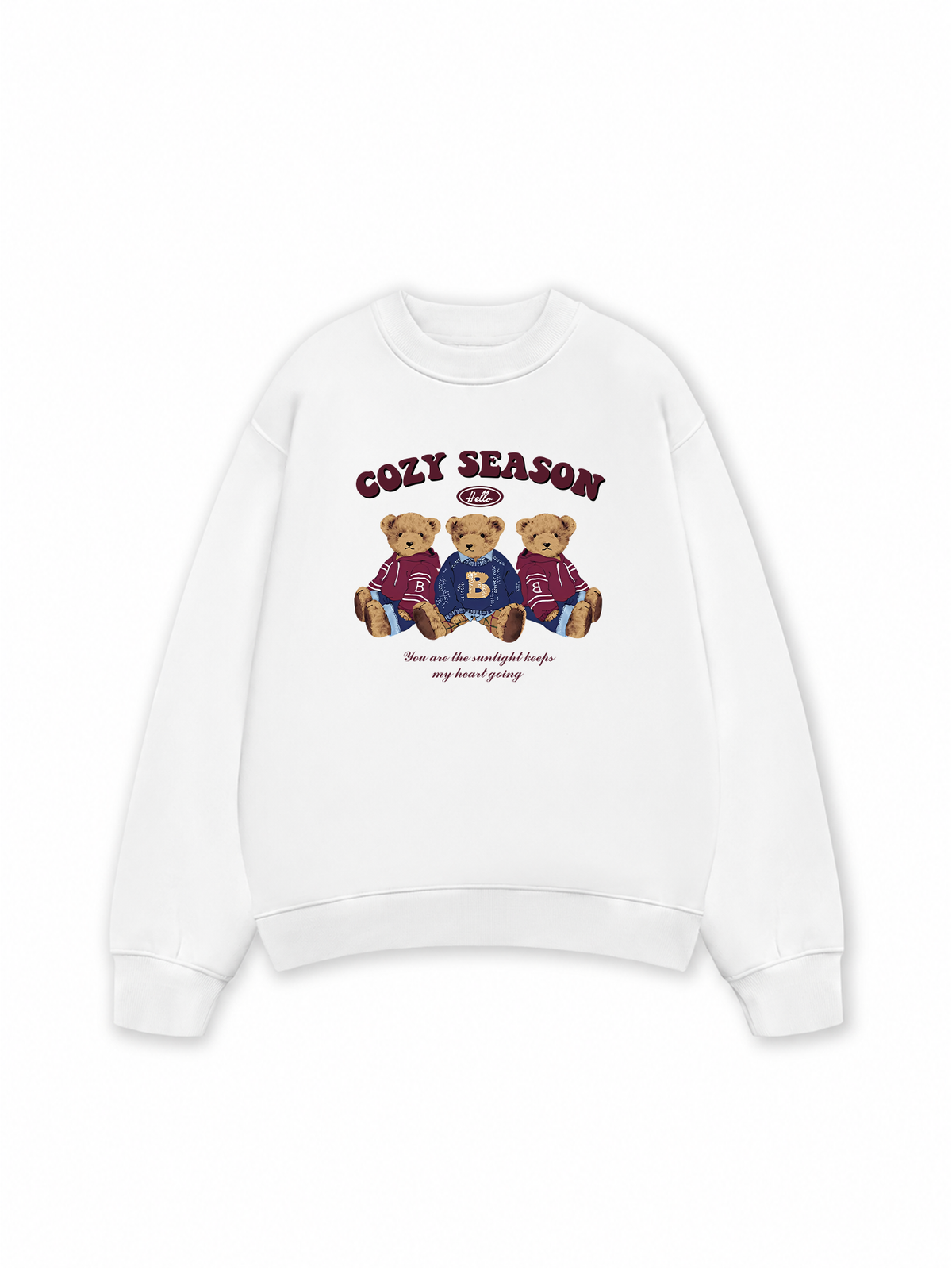 Áo Sweater Nỉ Hai Da Cozy Season Three Bear
