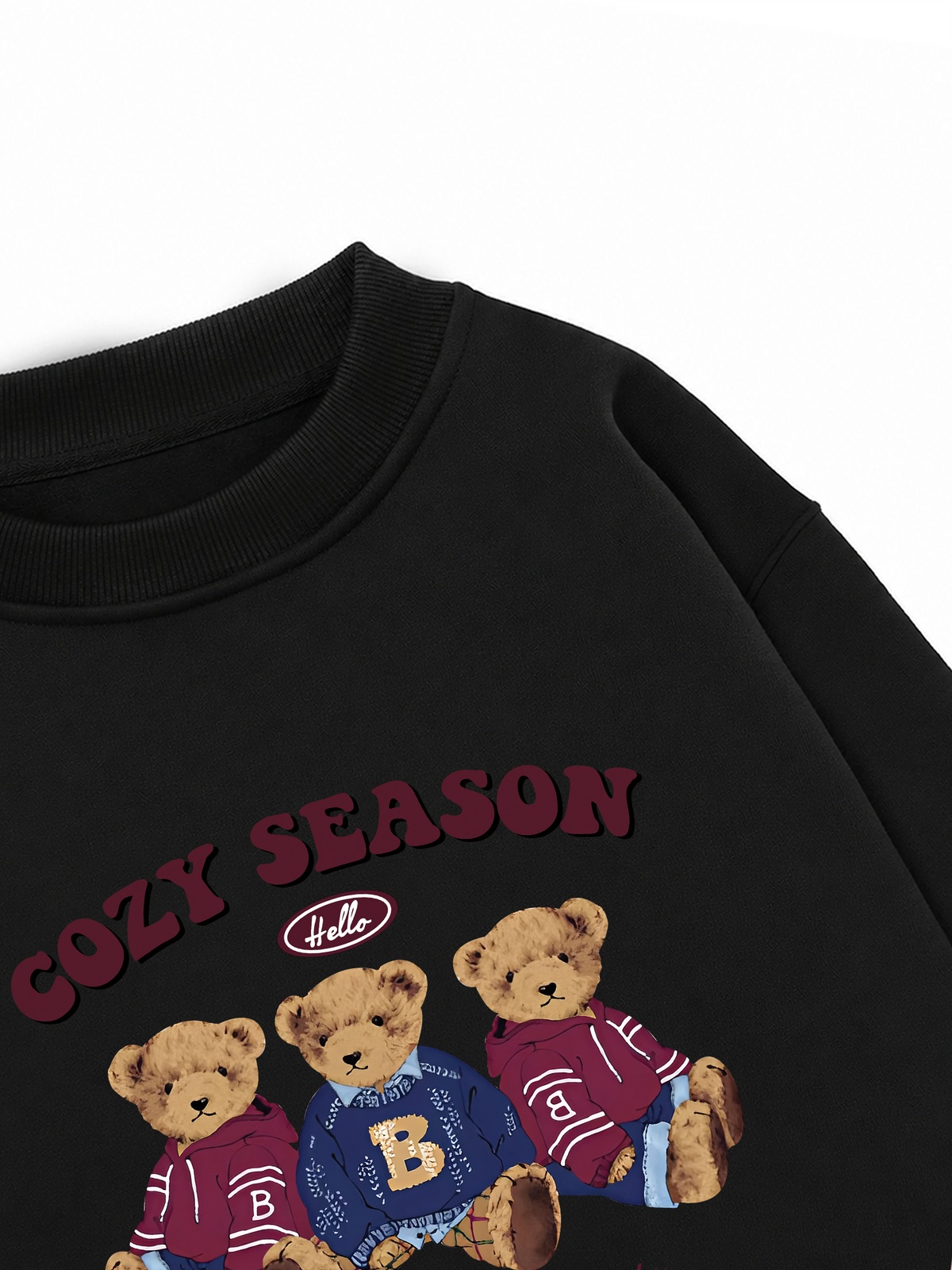 Áo Sweater Nỉ Hai Da Cozy Season Three Bear