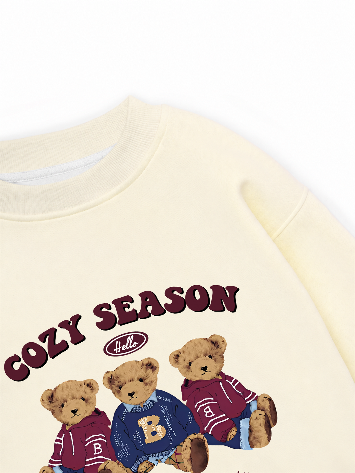 Áo Sweater Nỉ Hai Da Cozy Season Three Bear