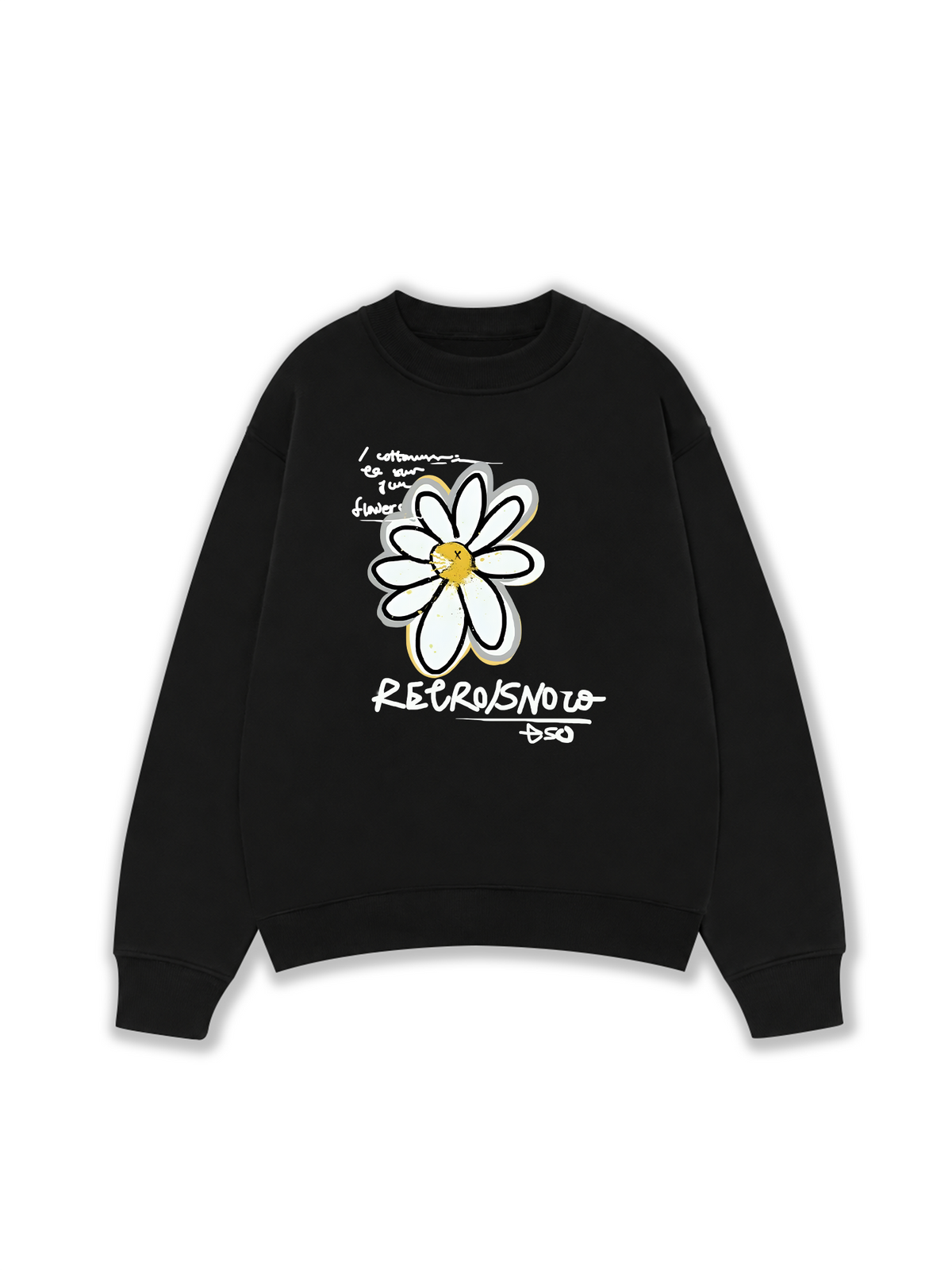 Áo Sweater Nỉ Hai Da Cotton Usa Daisy Flower