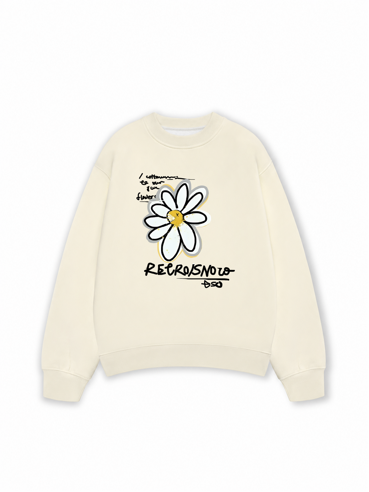Áo Sweater Nỉ Hai Da Cotton Usa Daisy Flower