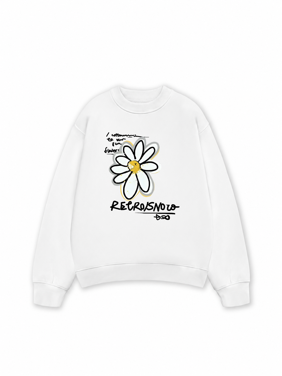 Áo Sweater Nỉ Hai Da Cotton Usa Daisy Flower