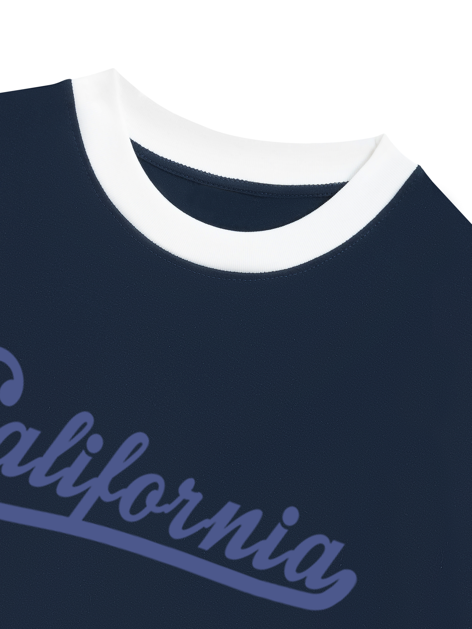 Áo Thun Ringer Relaxed Fit USA Califorinia Blue