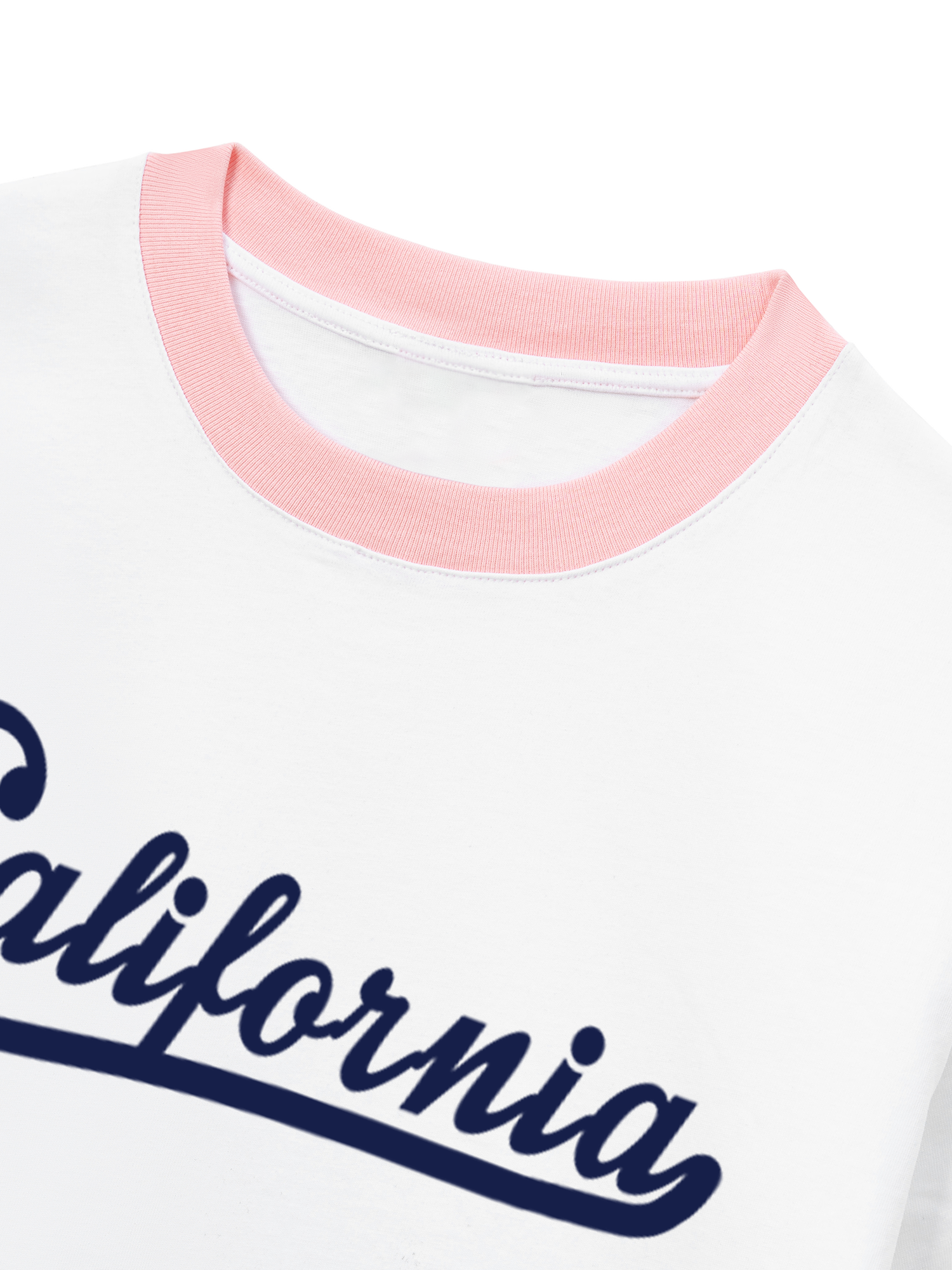 Áo Thun Ringer Relaxed Fit USA Califorinia Blue