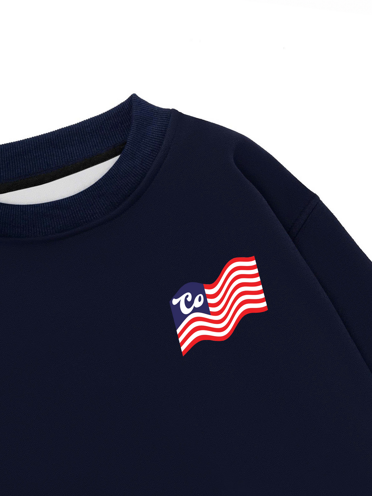 Áo Sweater Nỉ Hai Da USA Cotton USA Flag