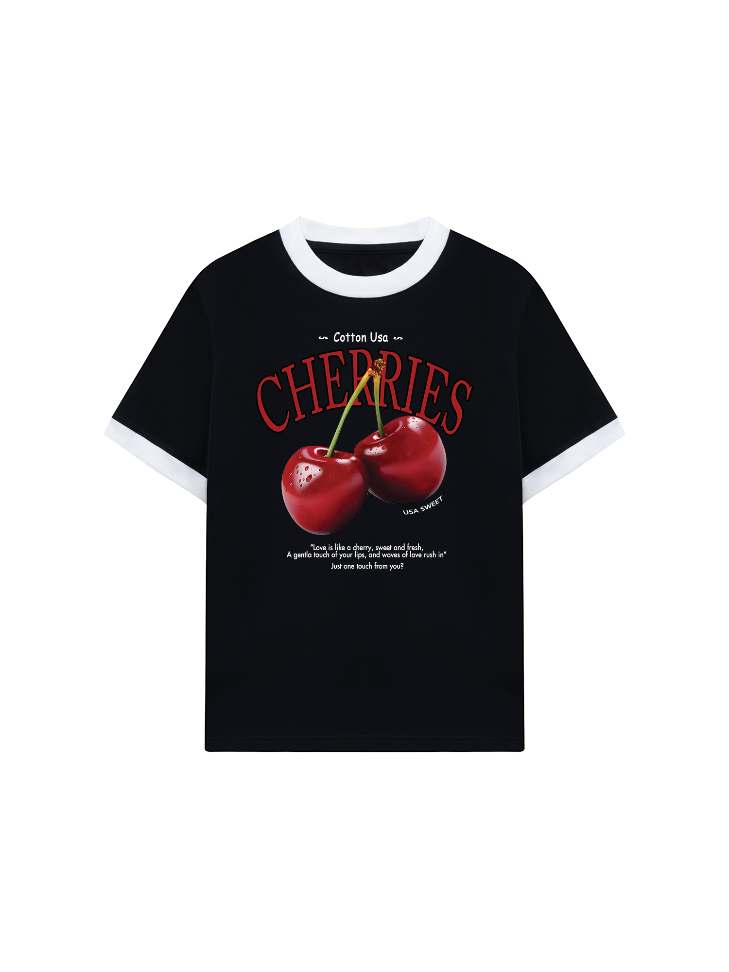 Áo Thun Ringer Relaxed Fit Tropical Cherries Sweet