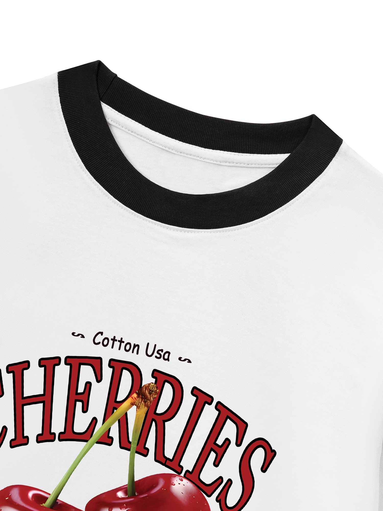 Áo Thun Ringer Relaxed Fit Tropical Cherries Sweet