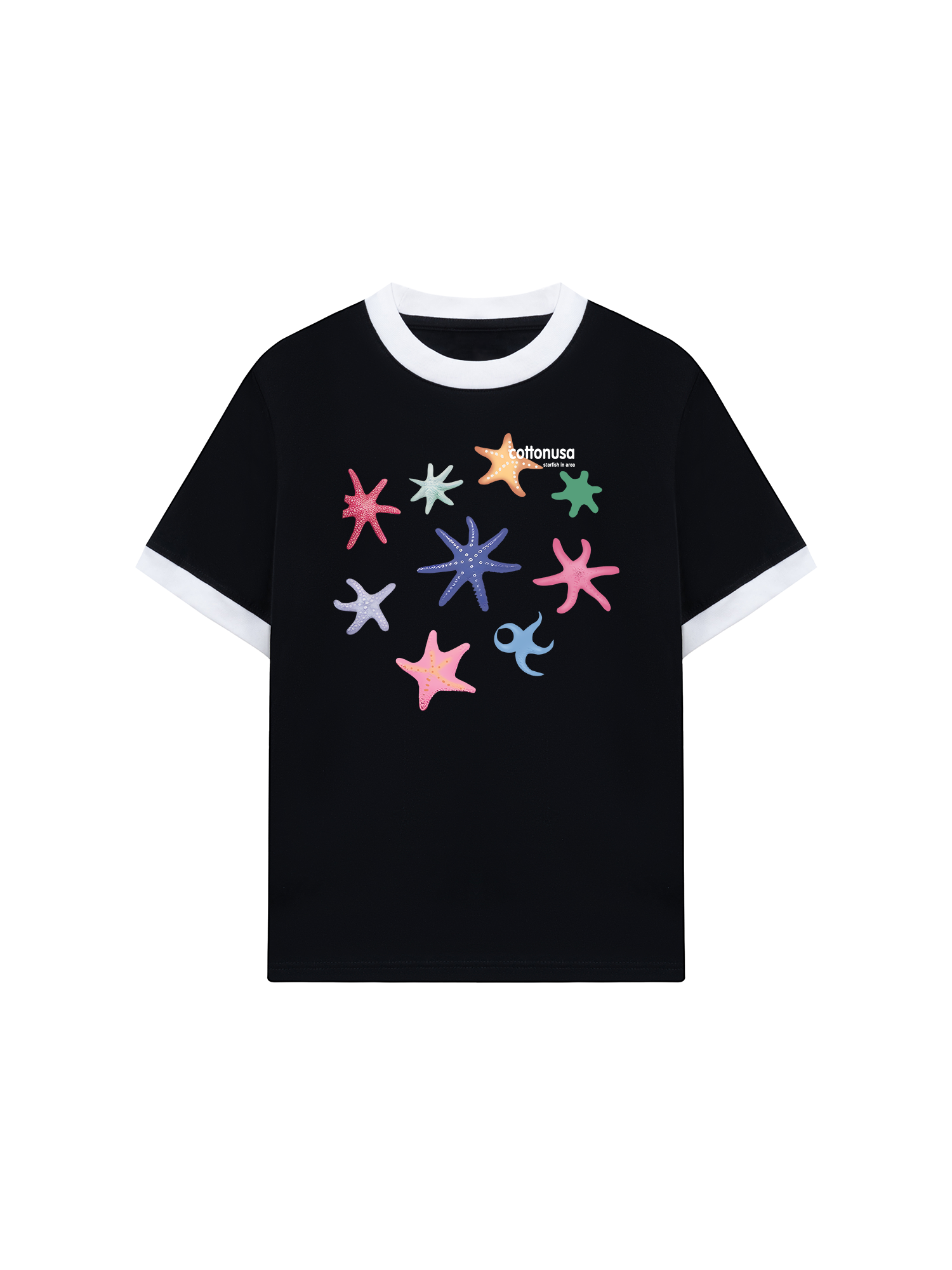 Áo Thun Ringer Relaxed Fit Tropical Star Fish