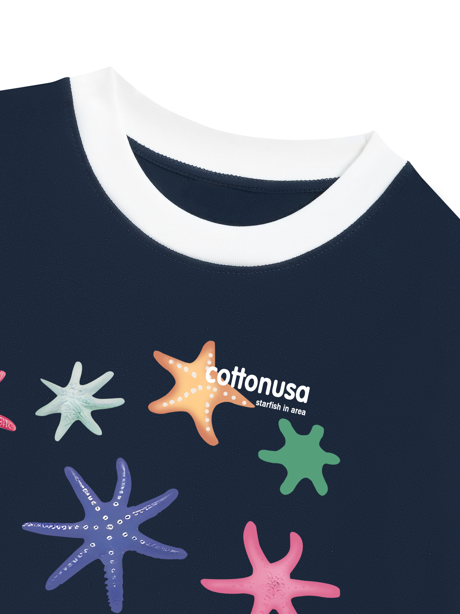 Áo Thun Ringer Relaxed Fit Tropical Star Fish