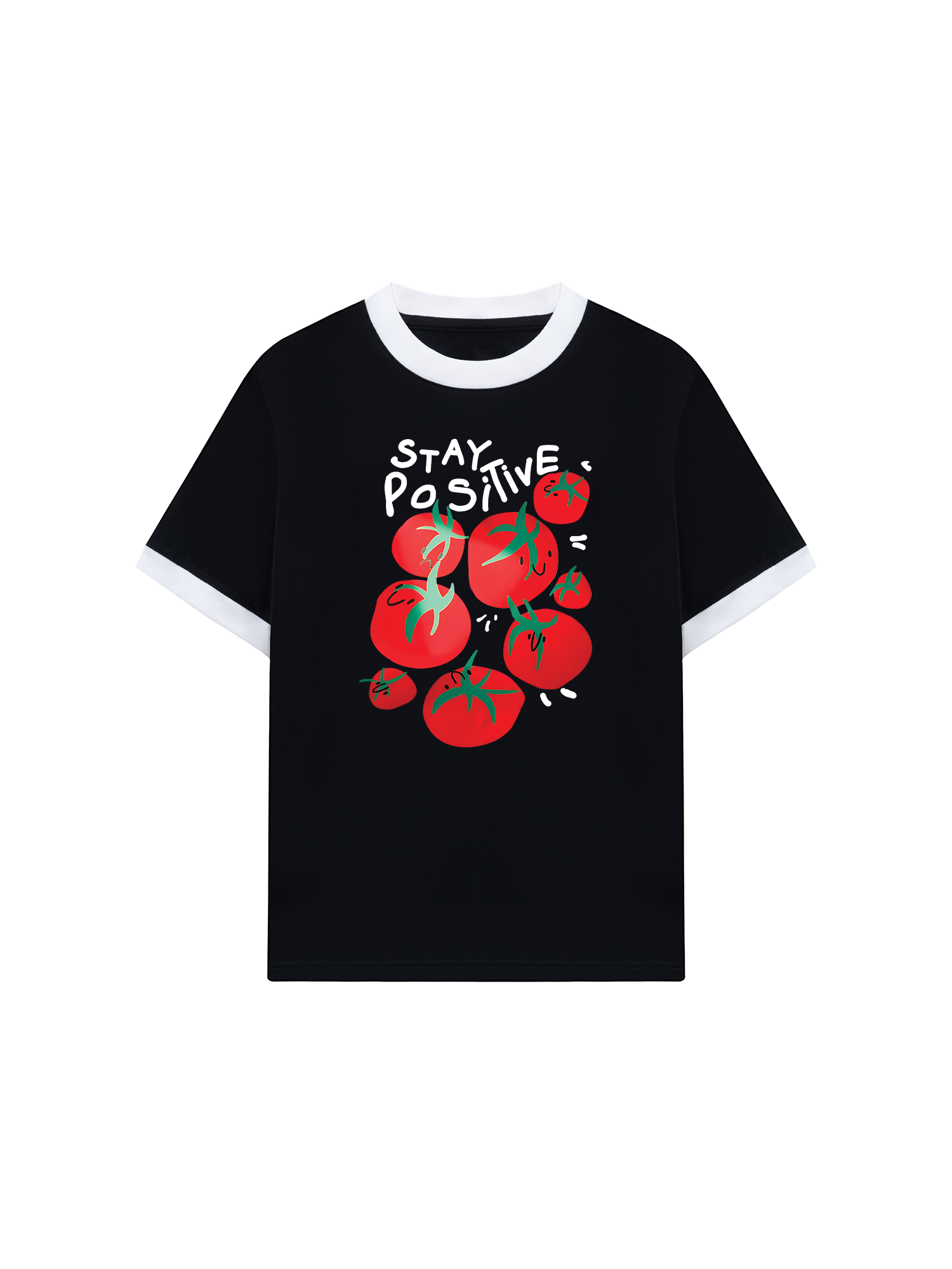 Áo Thun Ringer Relaxed Fit Tropical Stay Positive
