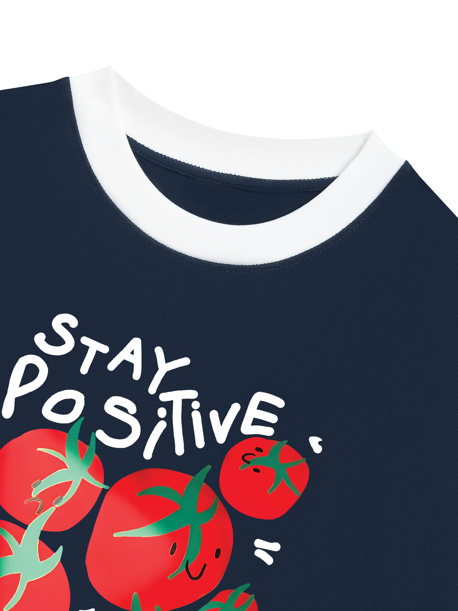Áo Thun Ringer Relaxed Fit Tropical Stay Positive