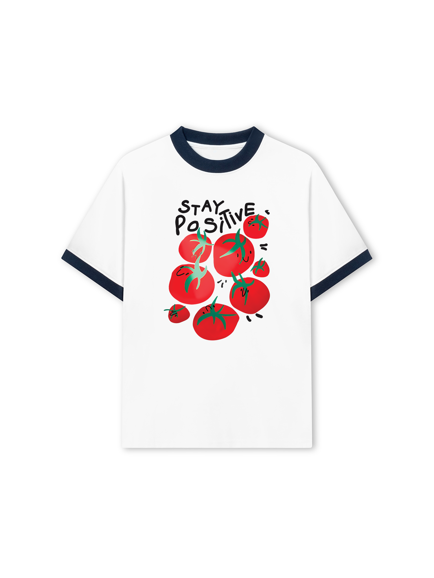 Áo Thun Ringer Relaxed Fit Tropical Stay Positive