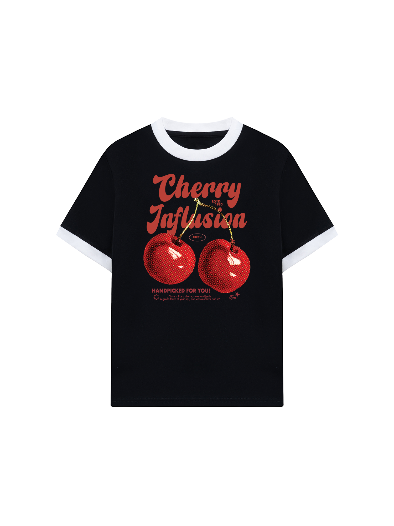 Áo Thun Ringer Relaxed Fit Tropical Cherry Influsion