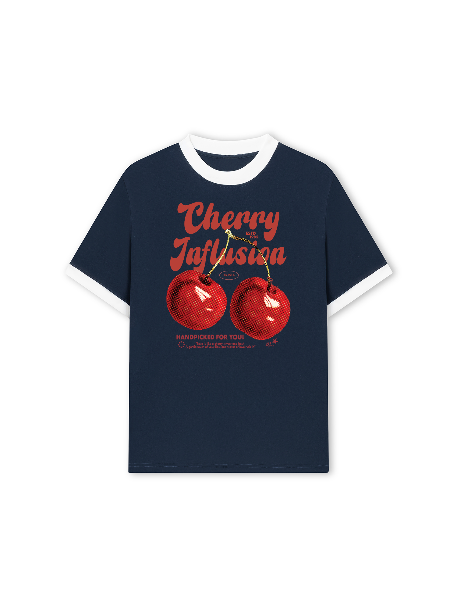 Áo Thun Ringer Relaxed Fit Tropical Cherry Influsion