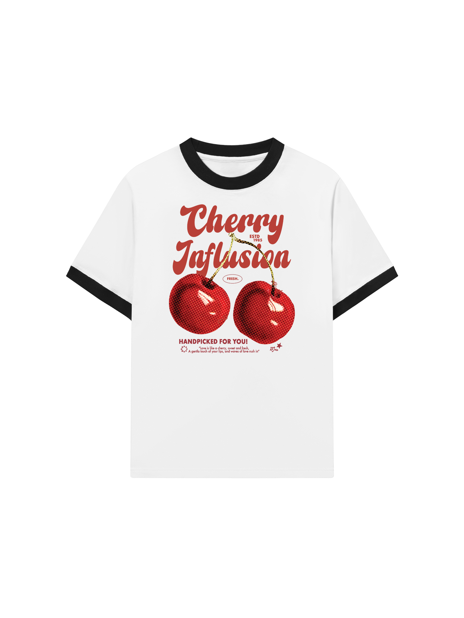 Áo Thun Ringer Relaxed Fit Tropical Cherry Influsion