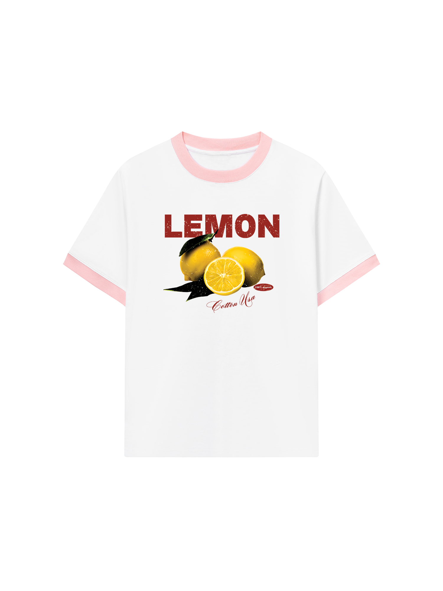 Áo Thun Ringer Relaxed Fit Tropical Lemon Orrganic