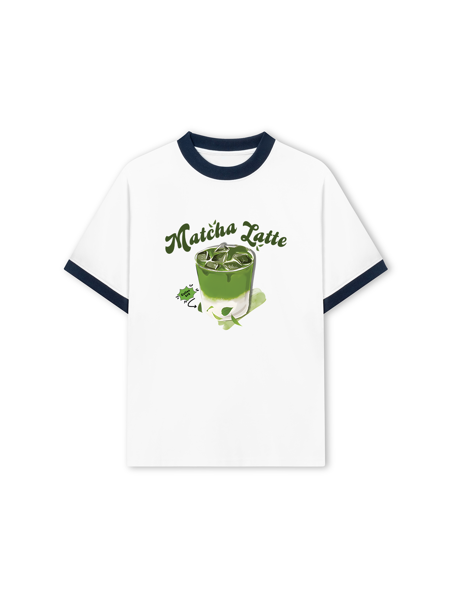 Áo Thun Ringer Relaxed Fit Tropical Matcha