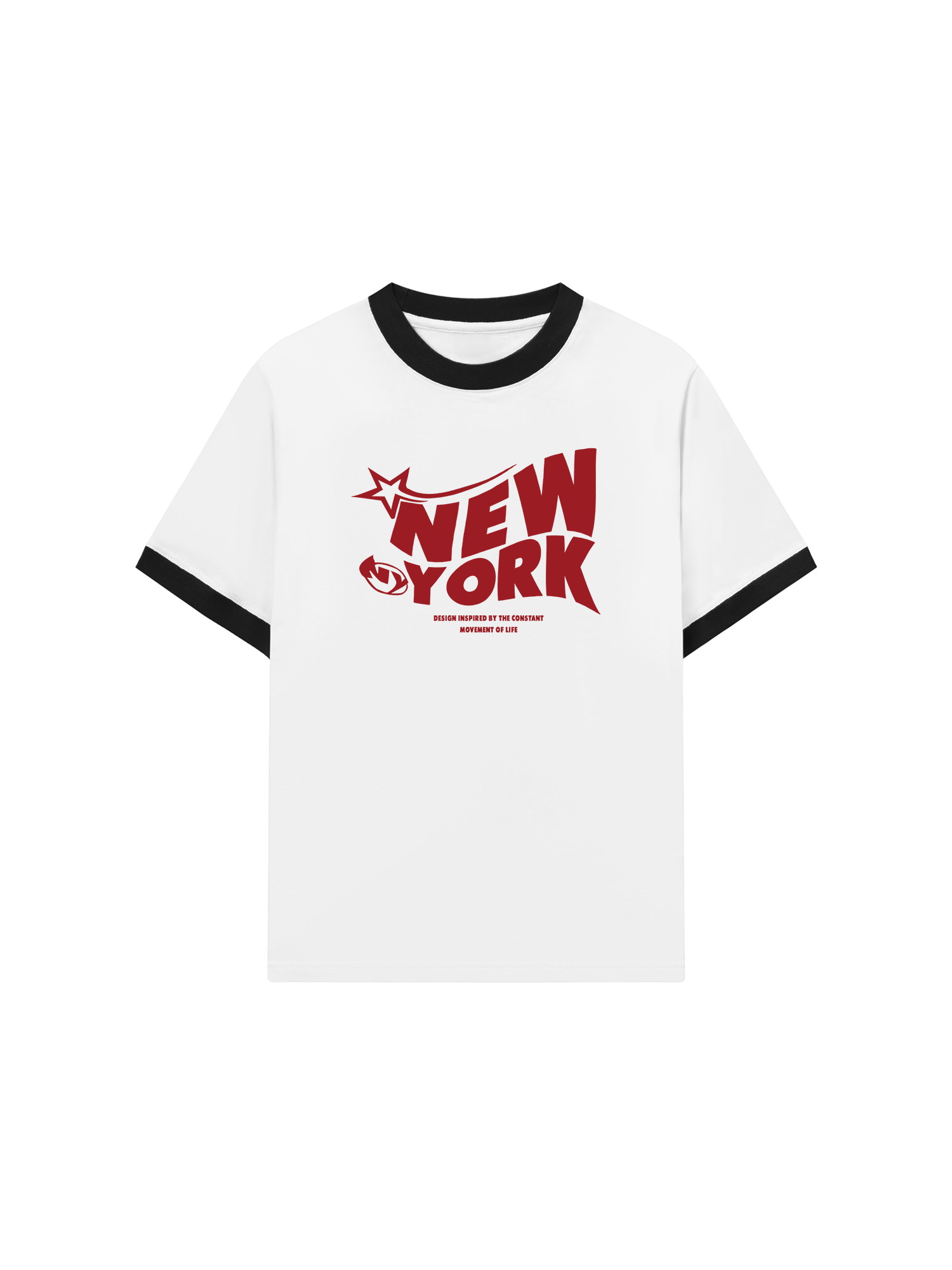 Áo Thun Ringer Relaxed Fit City Red Fashion