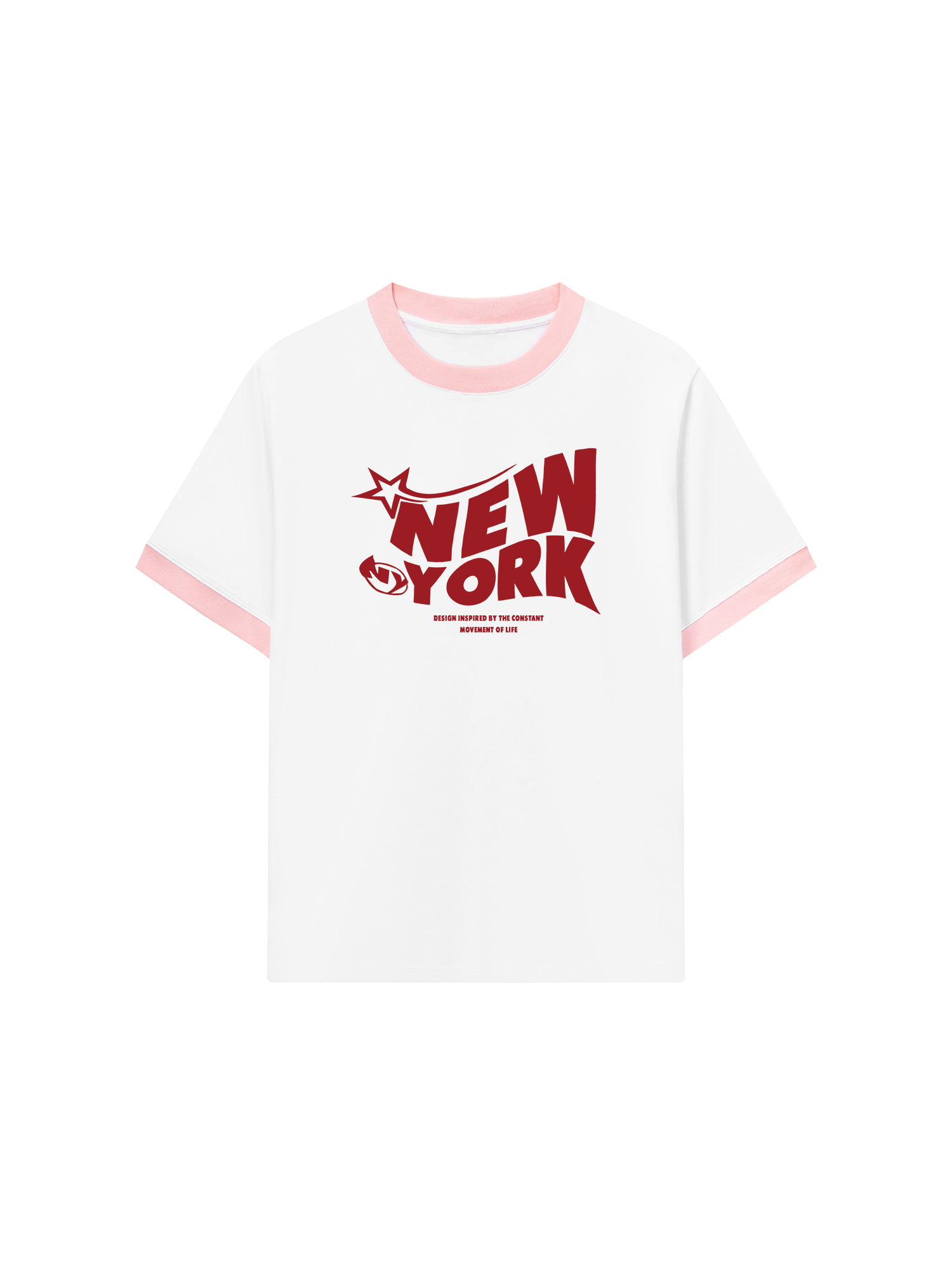 Áo Thun Ringer Relaxed Fit City Red Fashion
