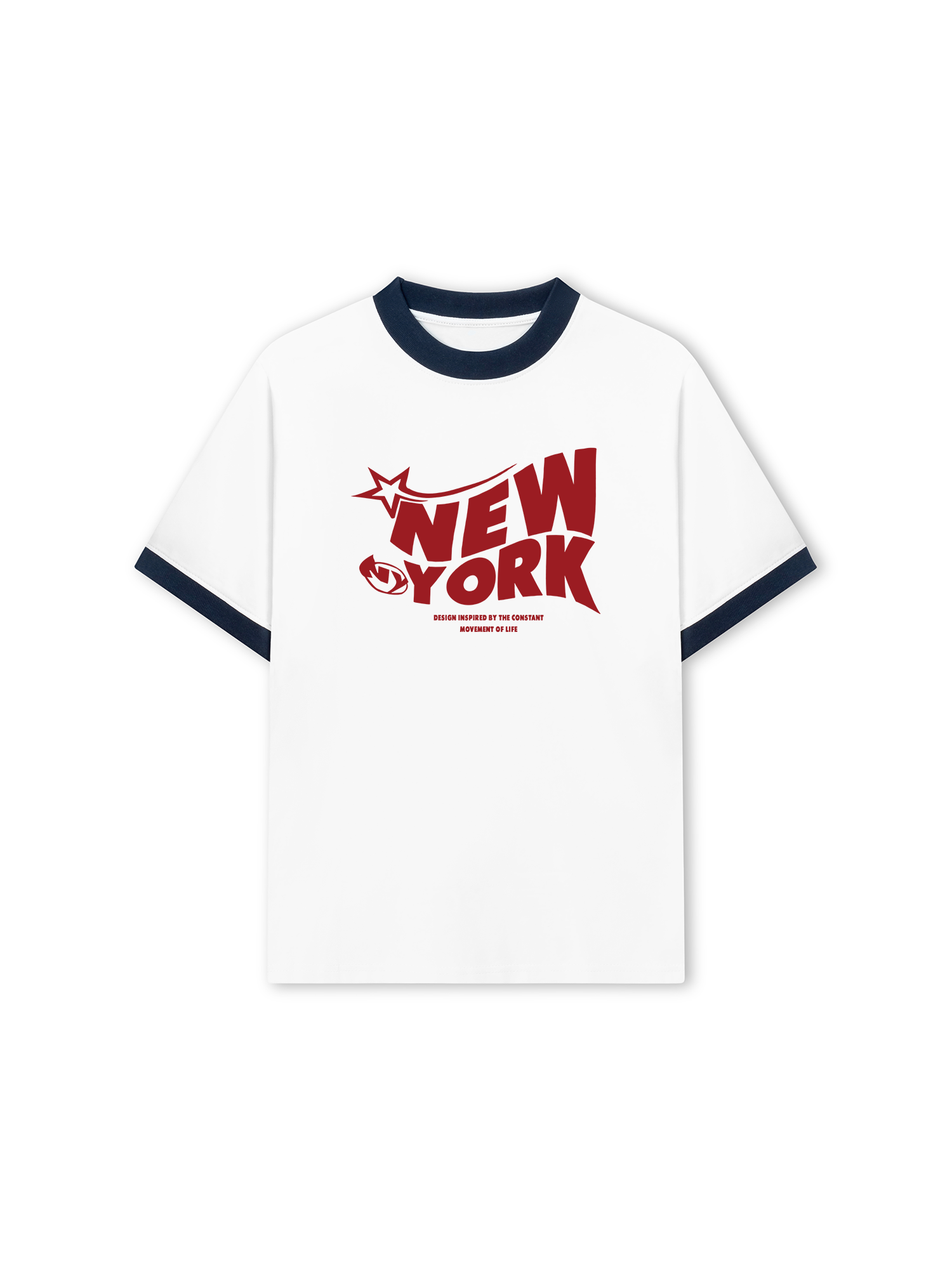 Áo Thun Ringer Relaxed Fit City Red Fashion