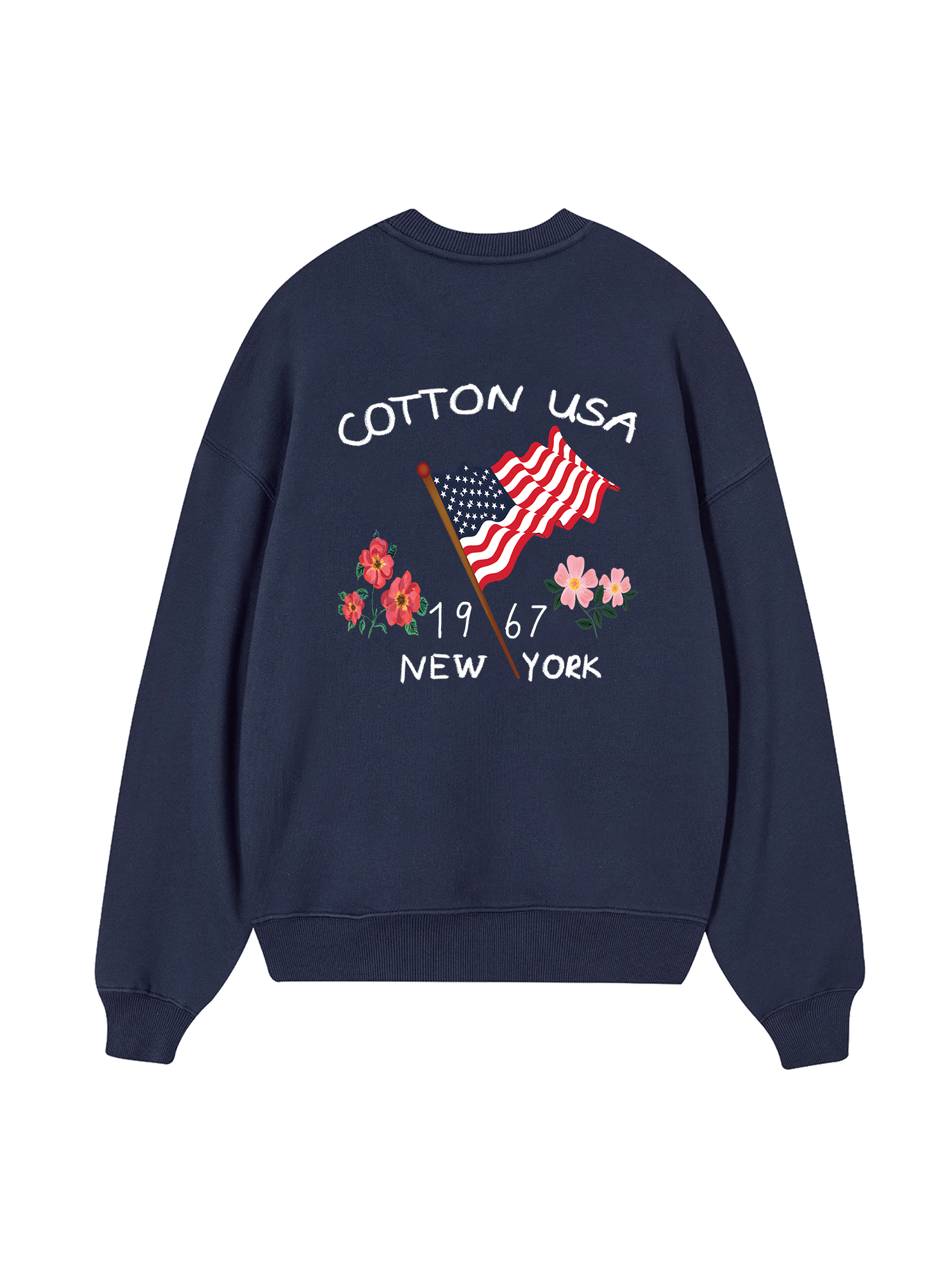 USA Floral Cotton Usa Sweater