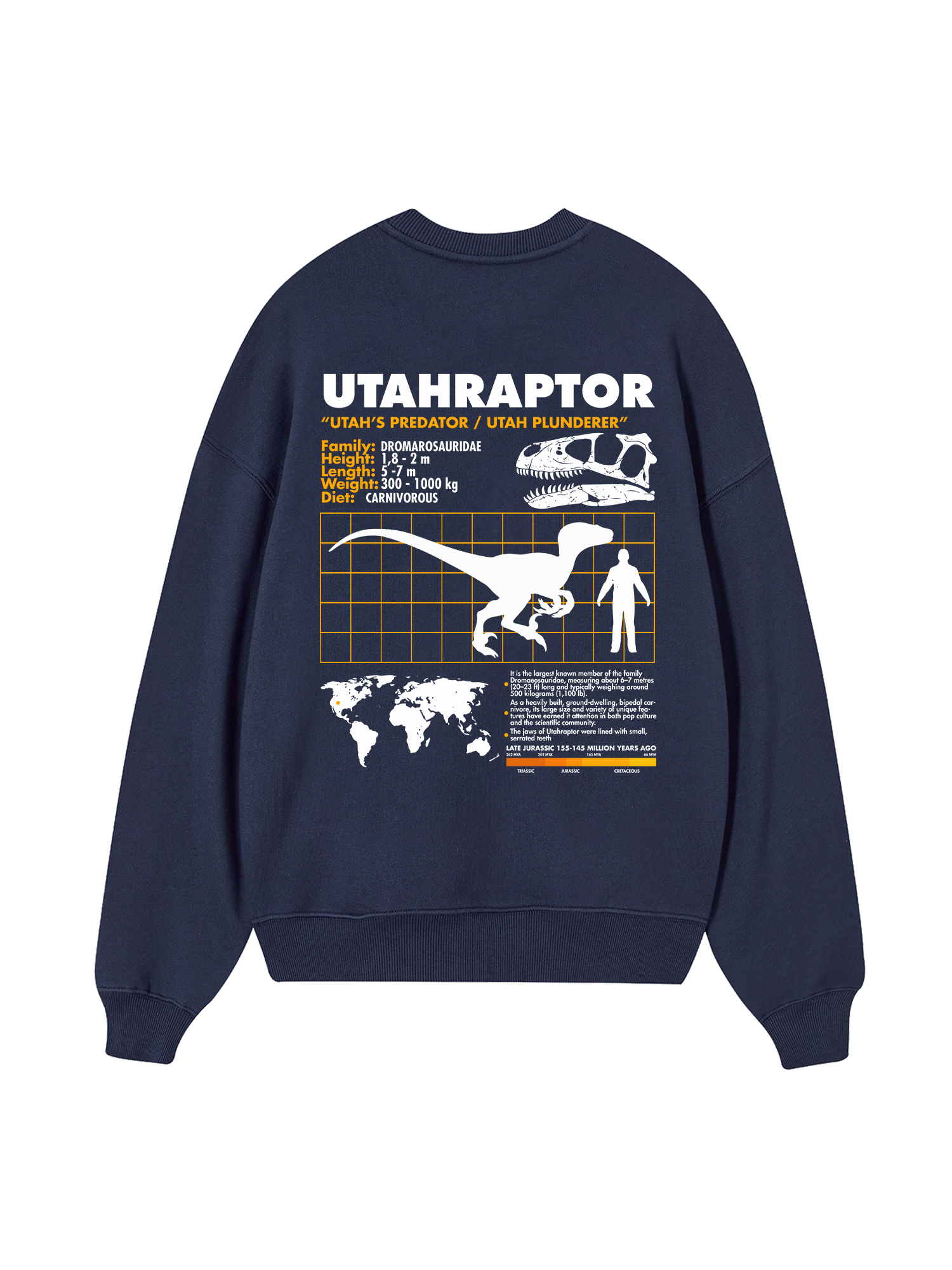 Wild Life Analysis Table Utahraptor Sweater