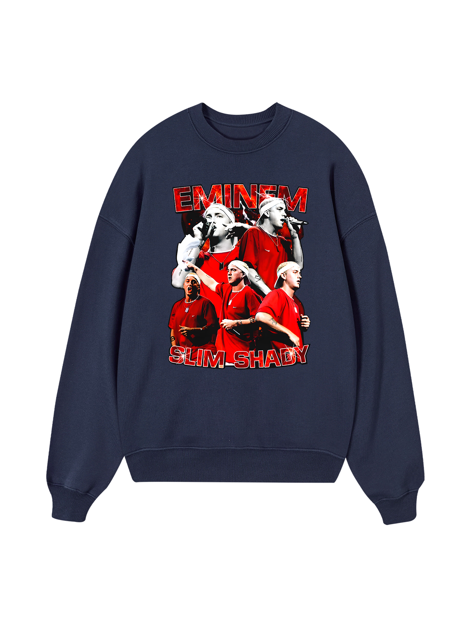 Rapper Eminem Red Flames Sweater
