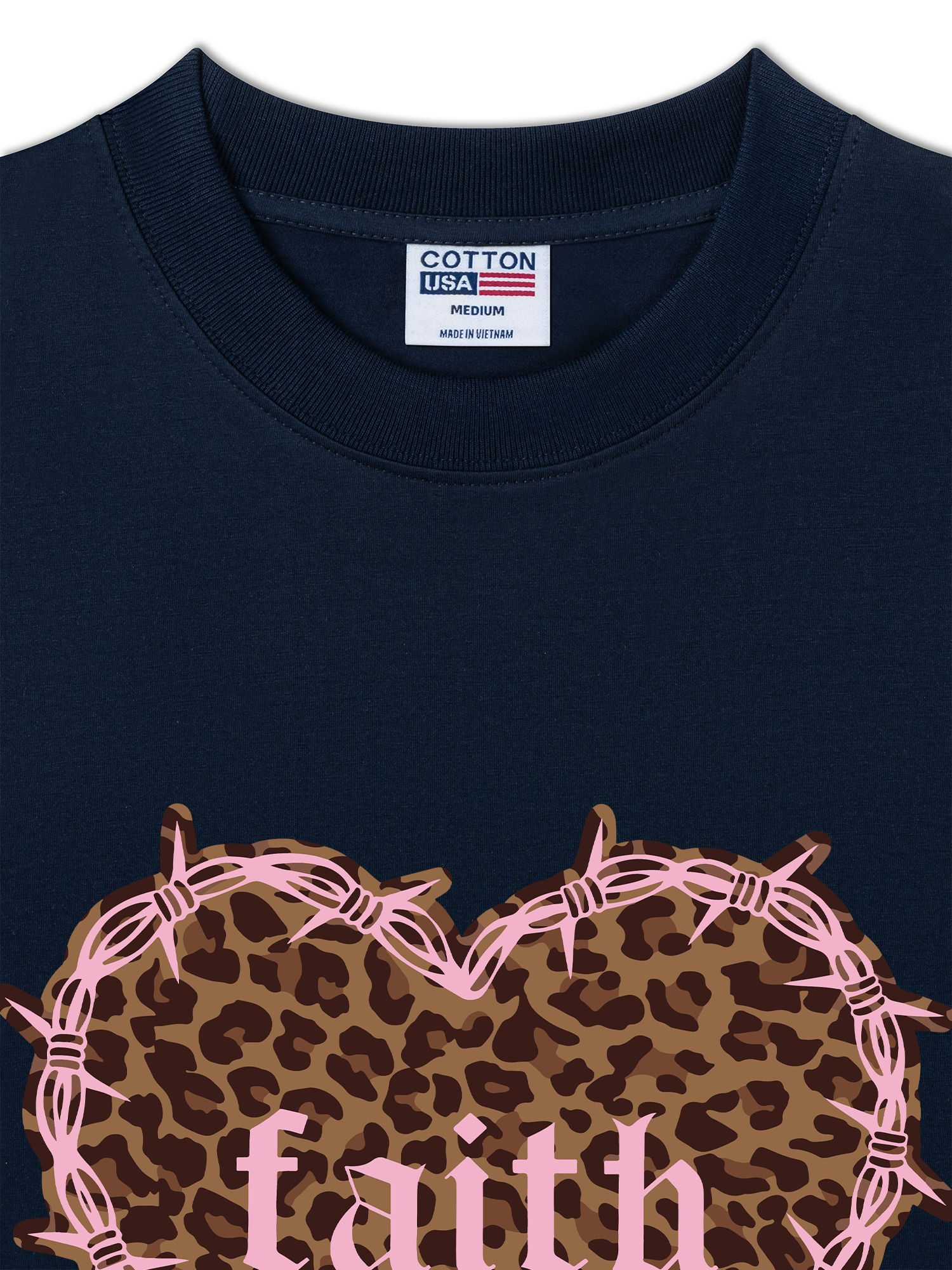 Áo Thun Relaxed Fit Urban Leopard Faith Heart