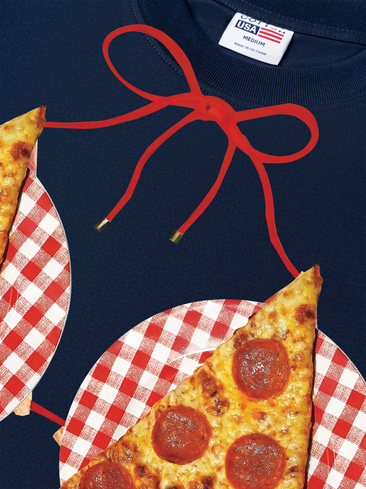 Áo Thun Relaxed Fit Yummy Mood Pizza Bikini
