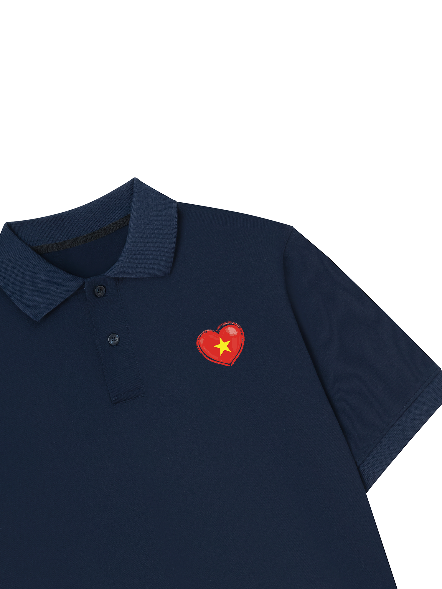 Áo Polo Nữ/ Áo Polo Nam Cờ Việt Nam Trái Tim