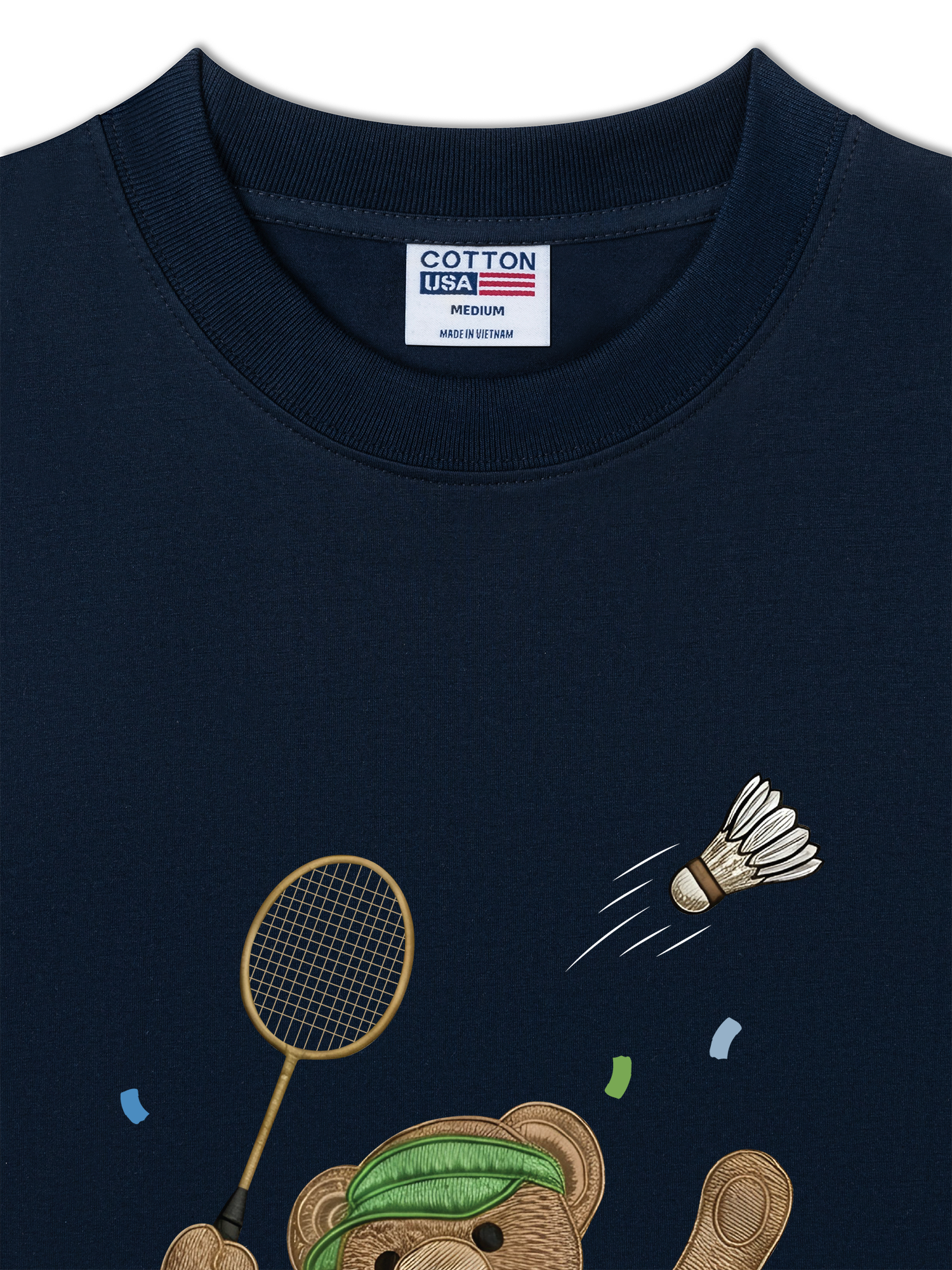 Áo Thun Relaxed Fit Badminton Bear Player