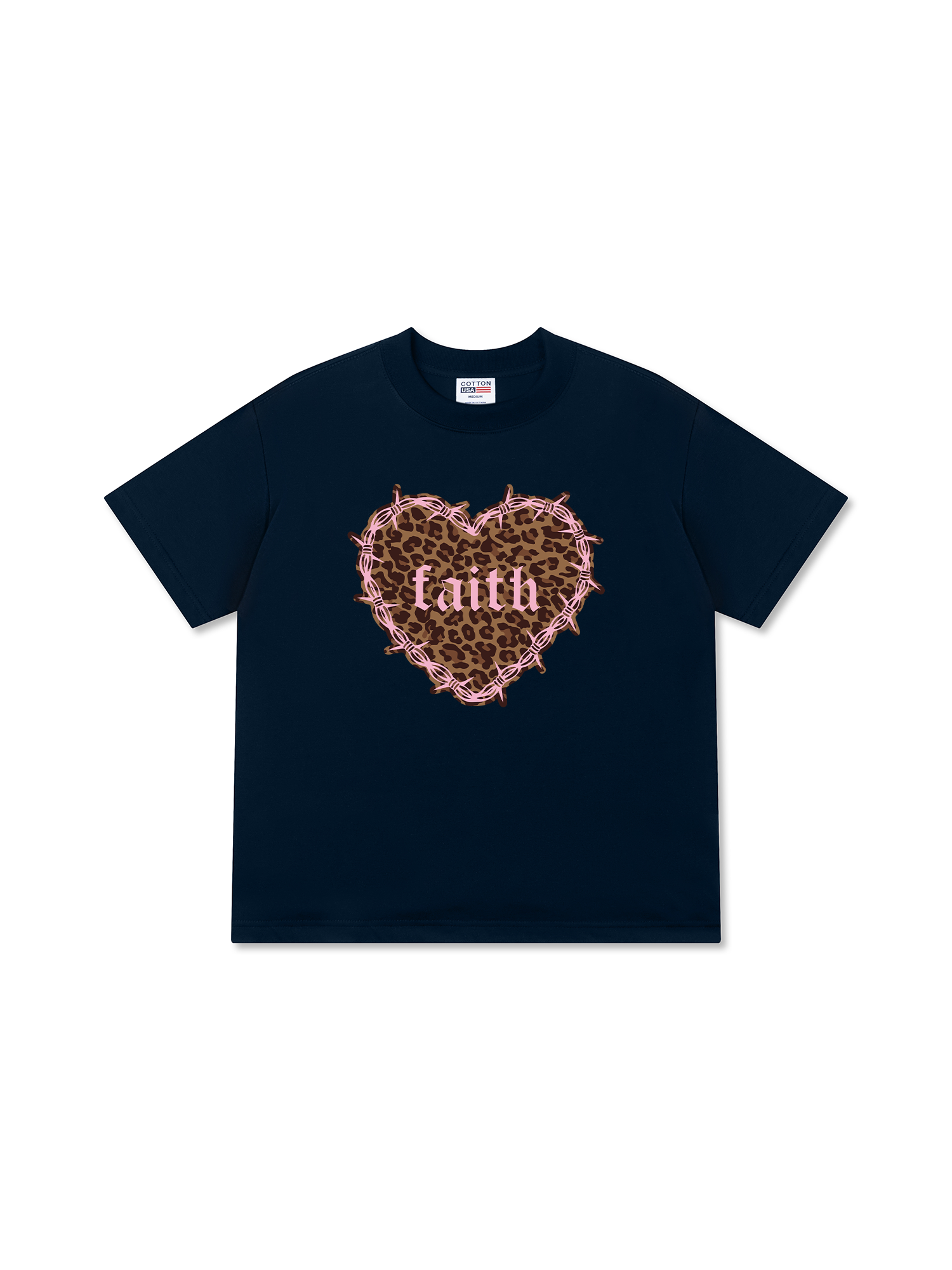 Áo Thun Relaxed Fit Urban Leopard Faith Heart