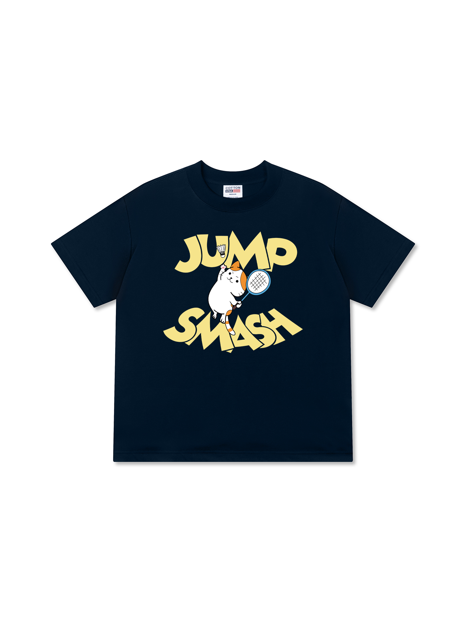 Áo Thun Relaxed Fit Badminton Cat Jump Smash