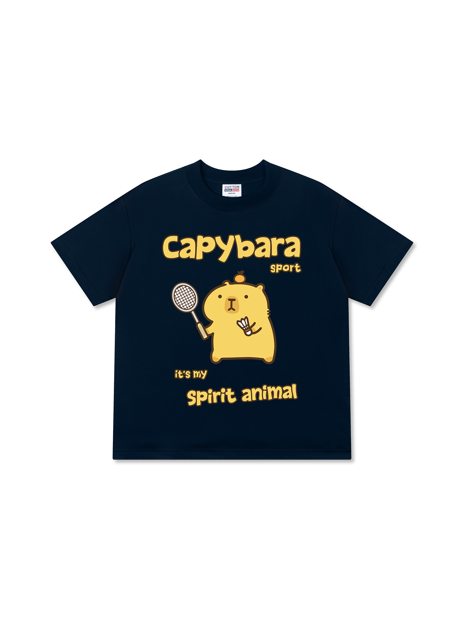Áo Thun Relaxed Fit Badminton Capybara Sport