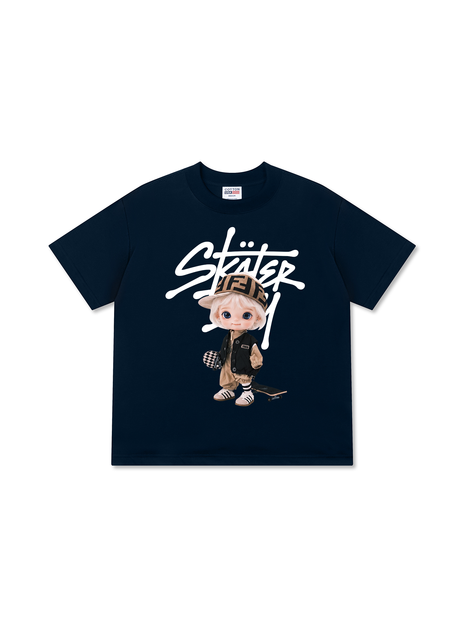 Áo Thun Relaxed Fit Cute Gang Skater Boy