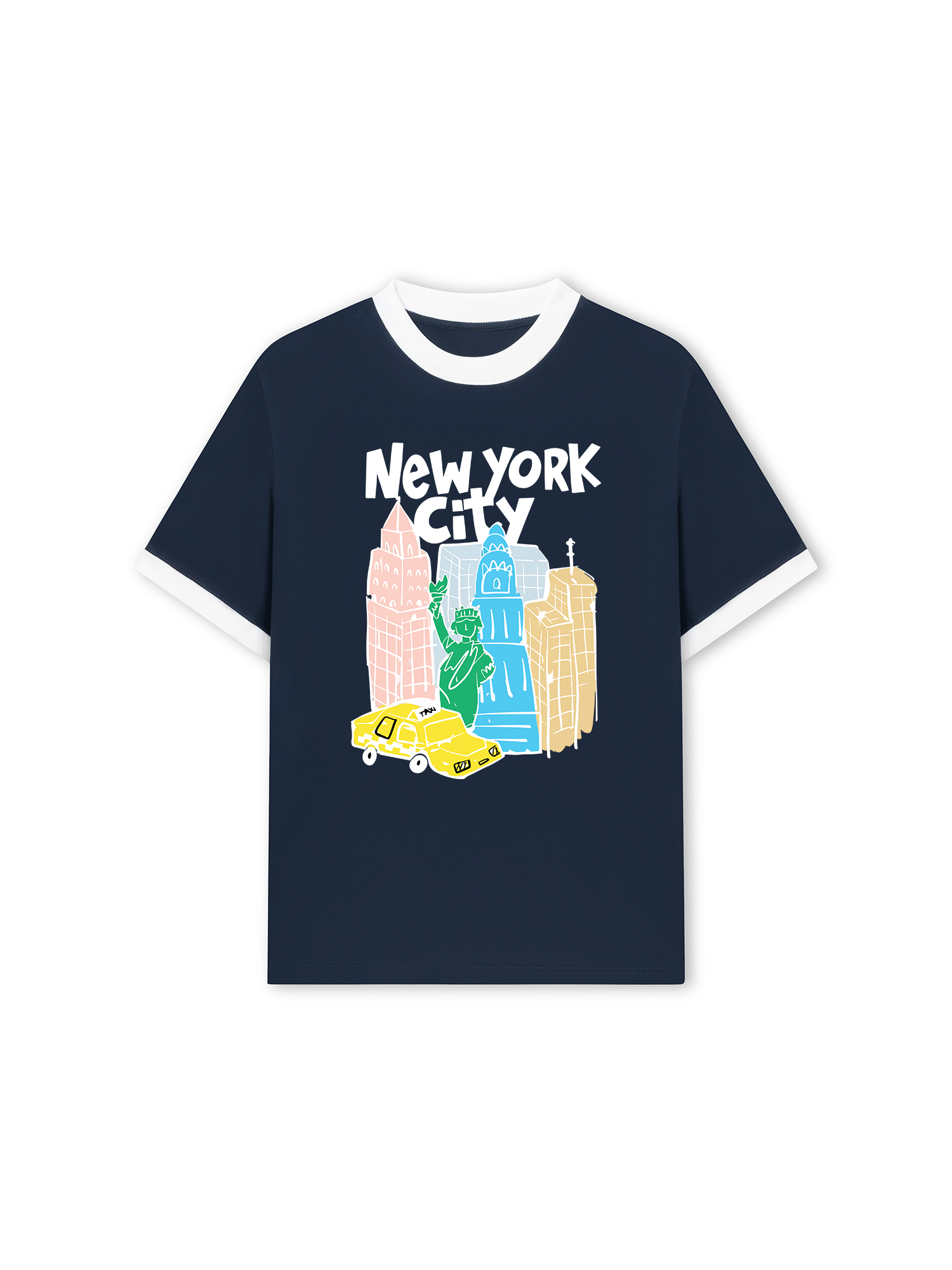 Áo Thun Ringer Relaxed Fit City New York Art
