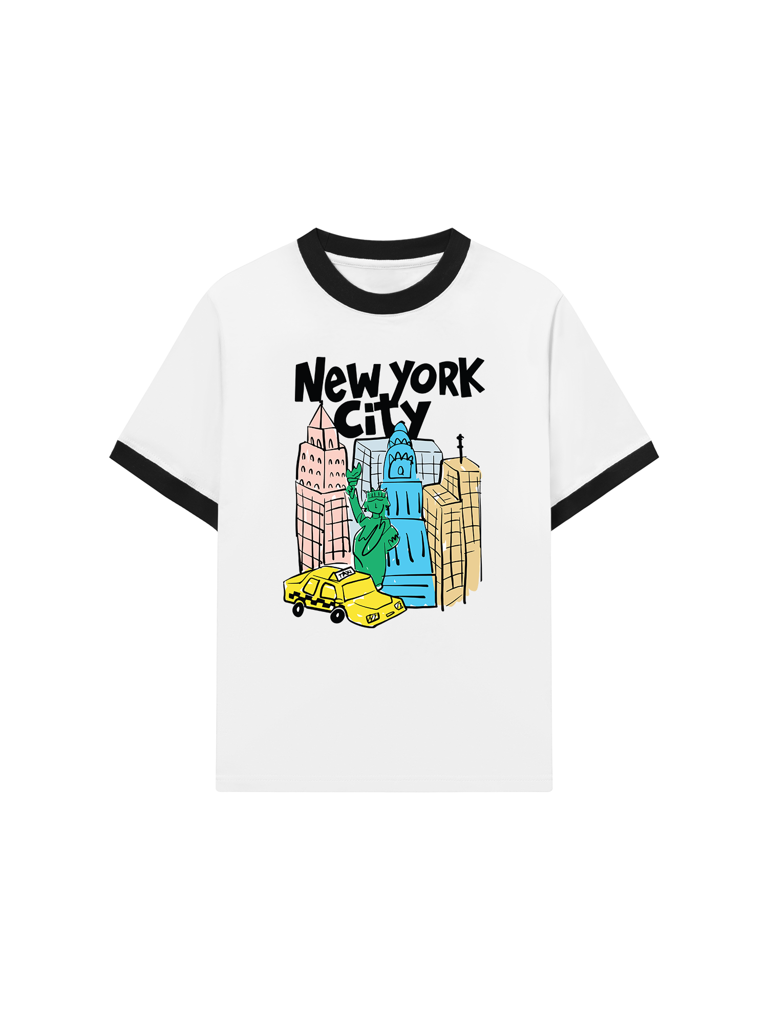Áo Thun Ringer Relaxed Fit City New York Art