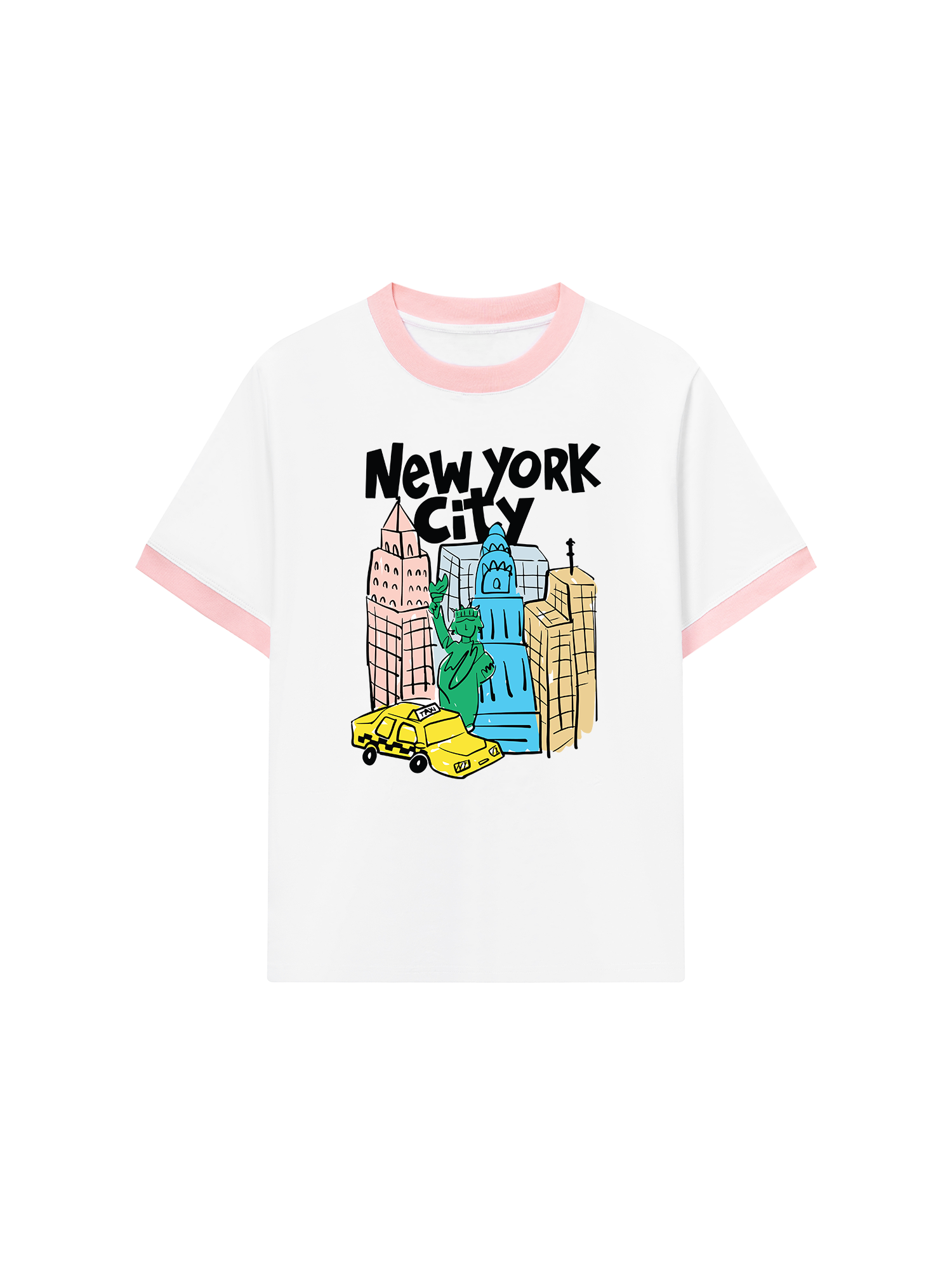 Áo Thun Ringer Relaxed Fit City New York Art