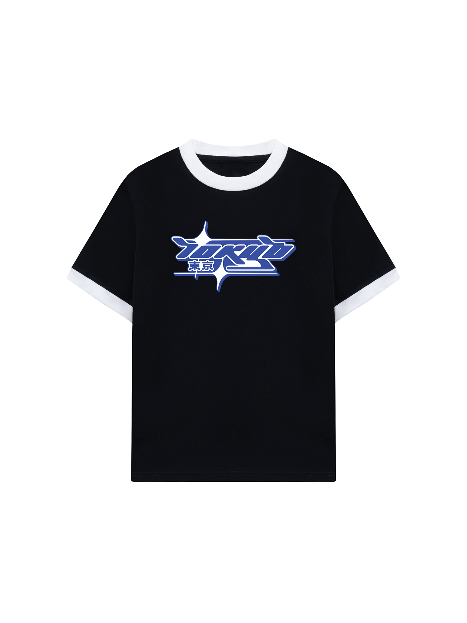 Áo Thun Ringer Relaxed Fit City Tokyo Blue