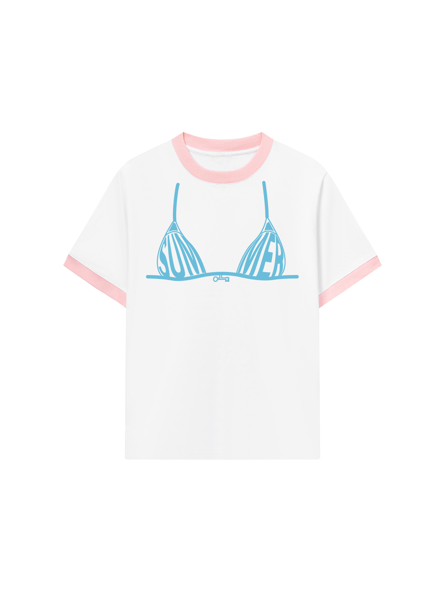 Áo Thun Ringer Relaxed Fit Tropical Summer Ribbon