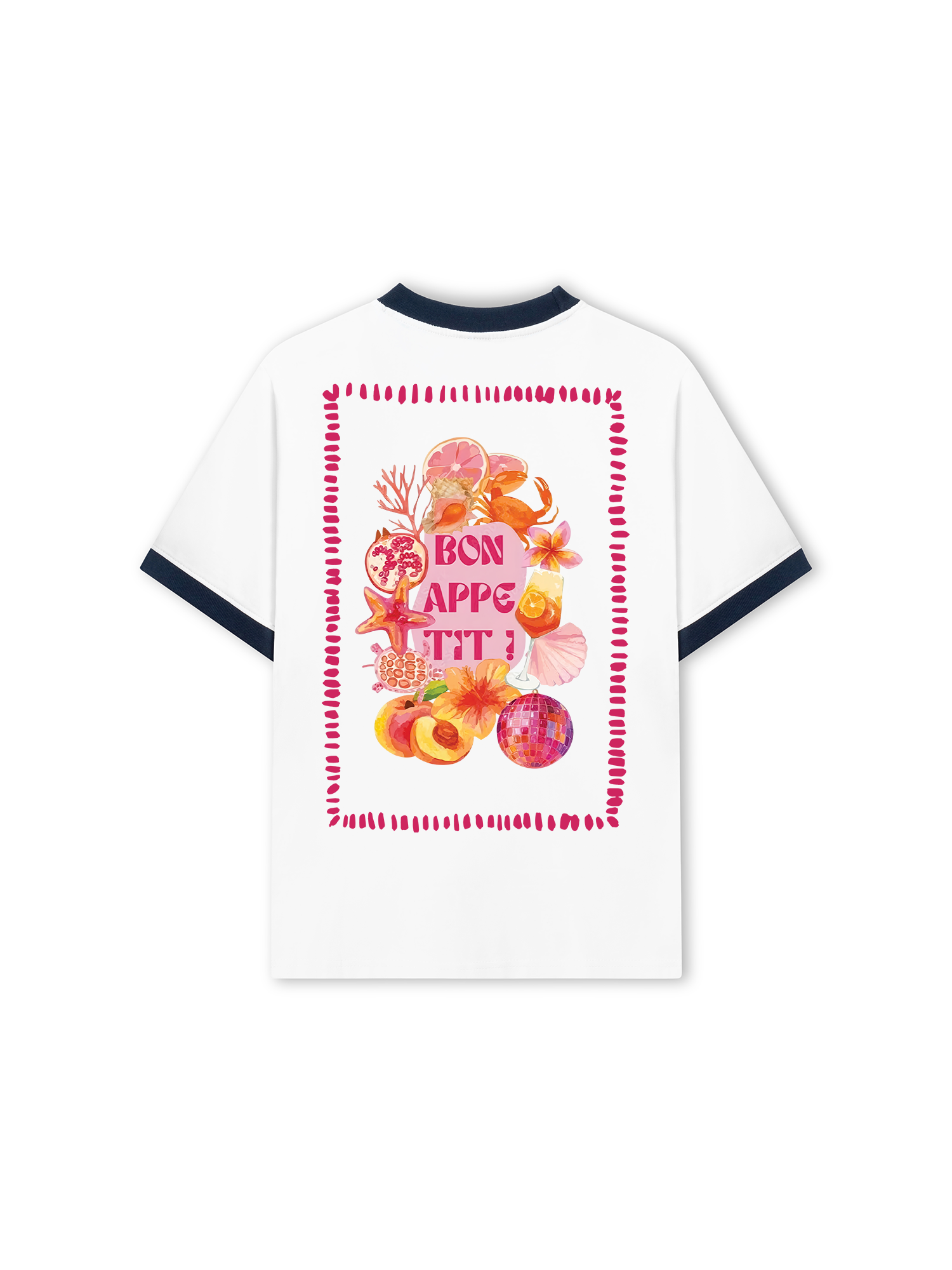 Áo Thun Ringer Relaxed Fit Tropical Ocean Bloom Party