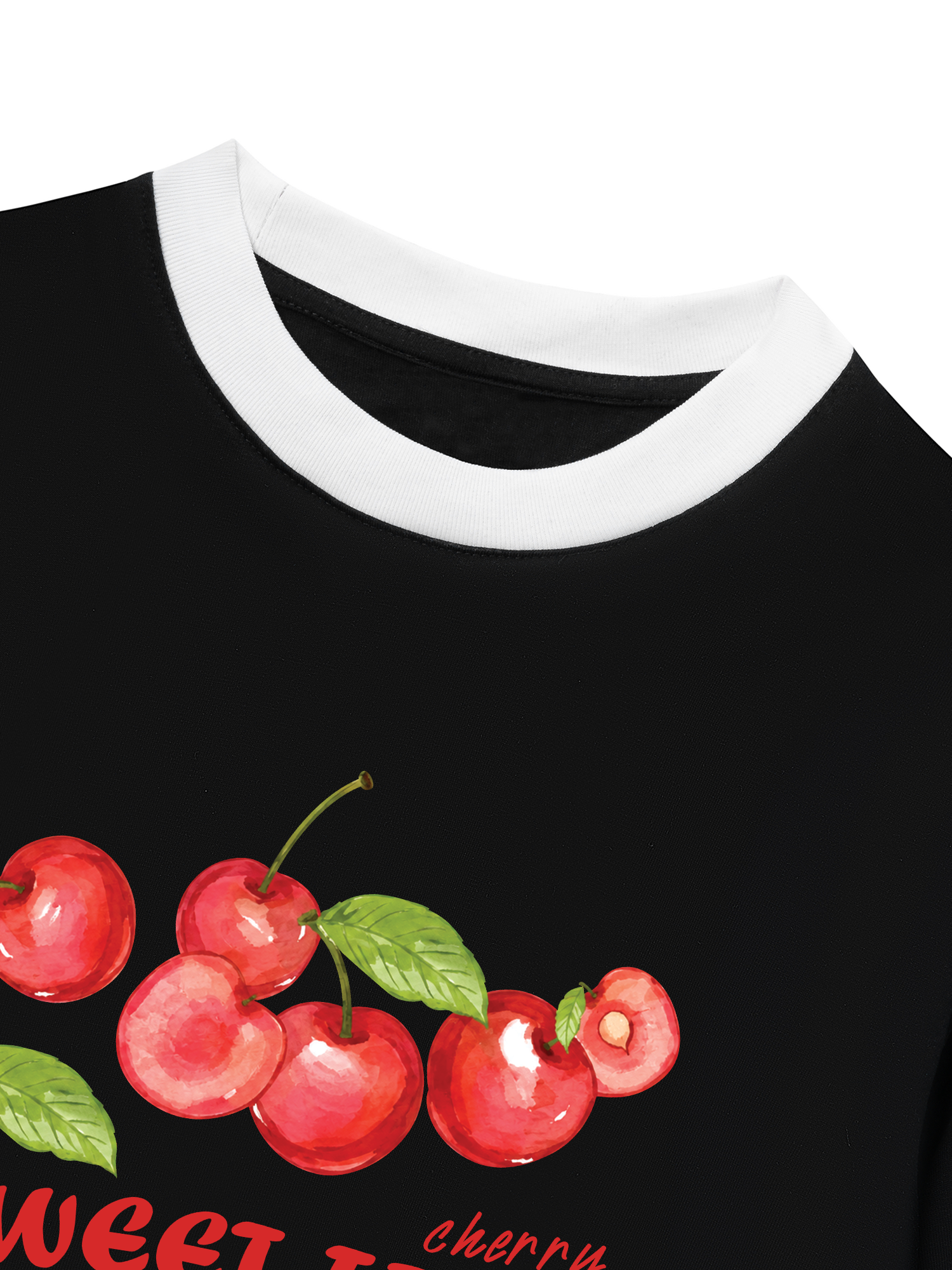 Áo Thun Ringer Relaxed Fit Tropical Cherry Sweet Fruit