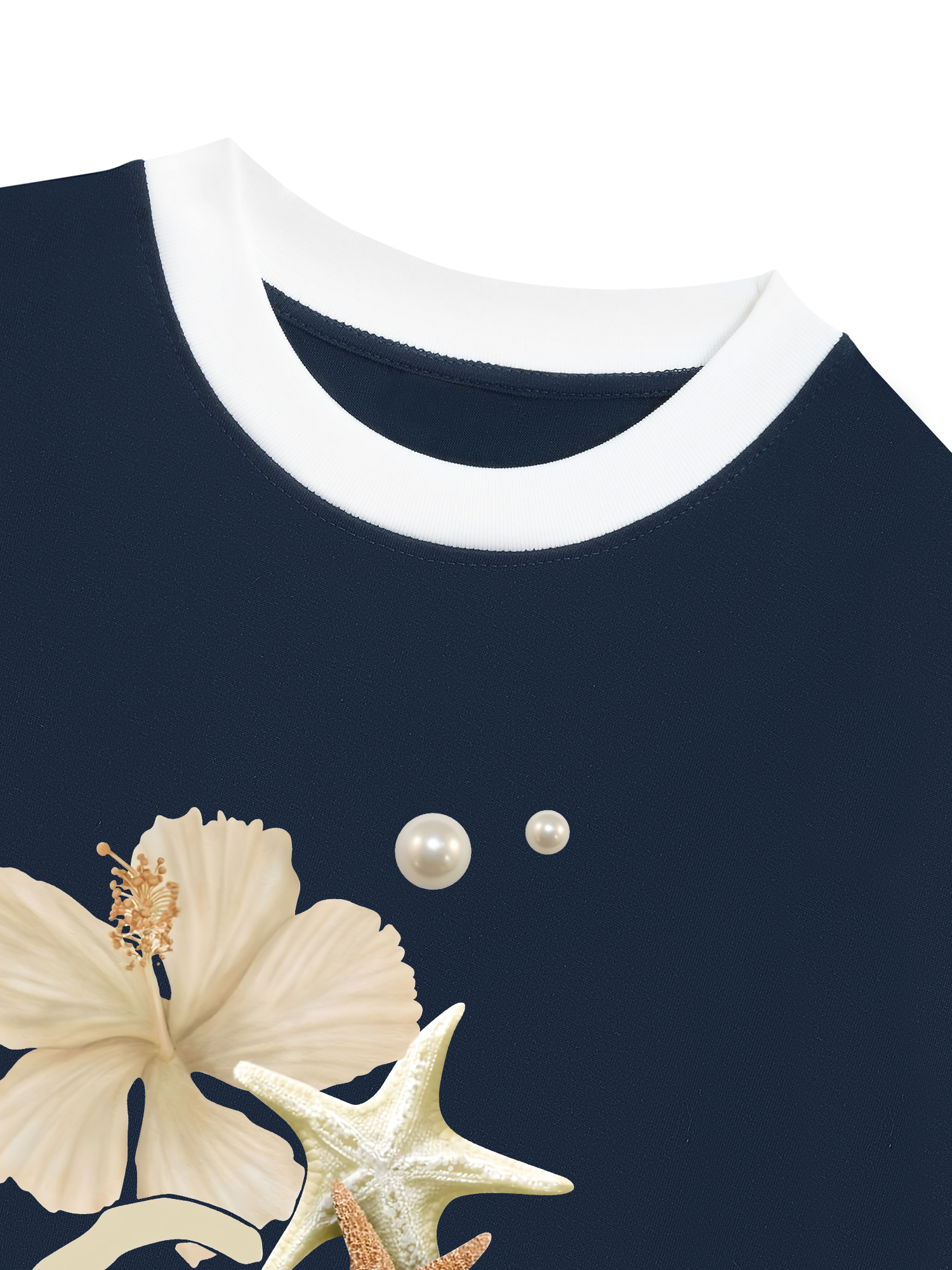 Áo Thun Ringer Relaxed Fit Tropical Pearl Coast