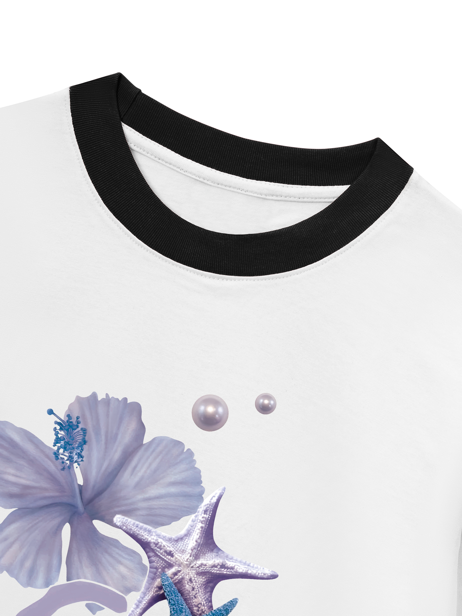 Áo Thun Ringer Relaxed Fit Tropical Pearl Coast